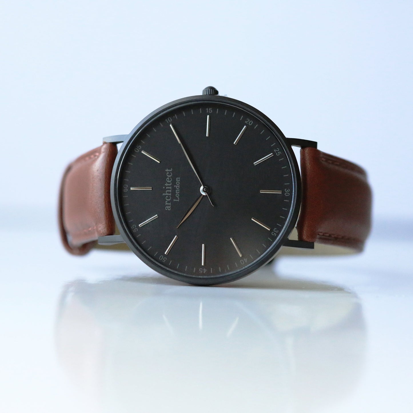 Handwriting Engraving - Men's Minimalist Watch + Walnut Strap