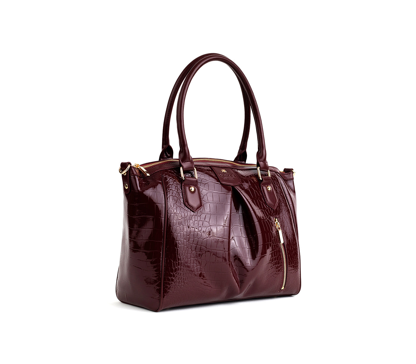 Madison - Burgundy Croc Vegan Bag