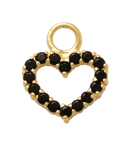 14K Gold Belly Ring - 10K Gold Heart Charm