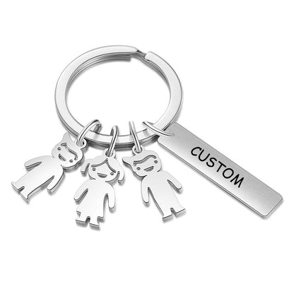 Family Love Keyring - Personalized Names Keychain