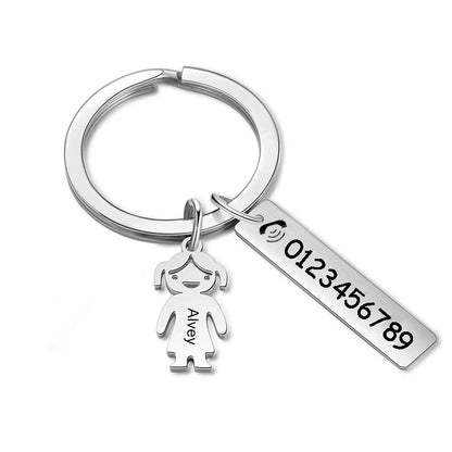 Family Love Keyring - Personalized Names Keychain