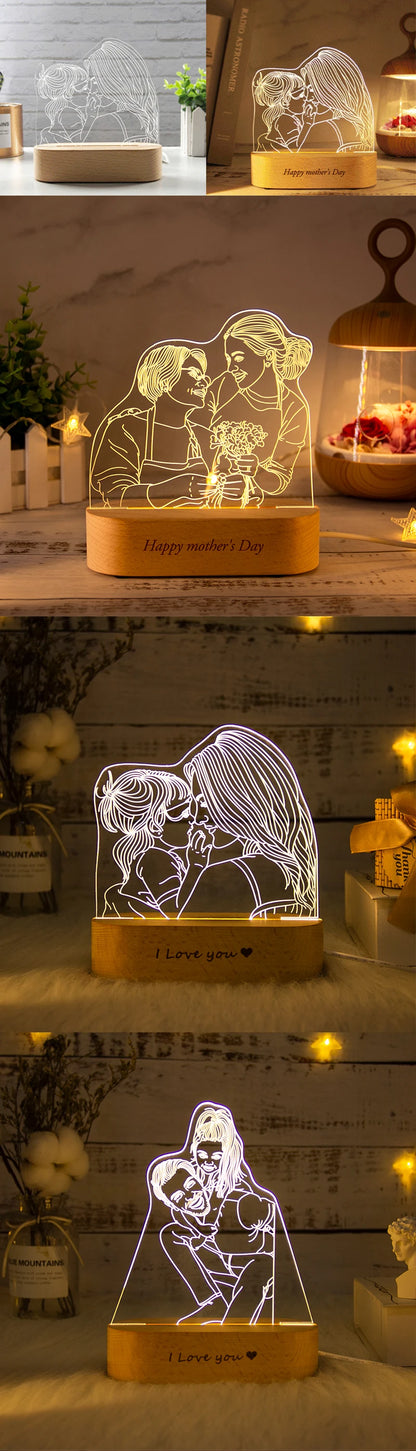 Customized Acrylic Photo Lamp: Personalized Night Light Gift