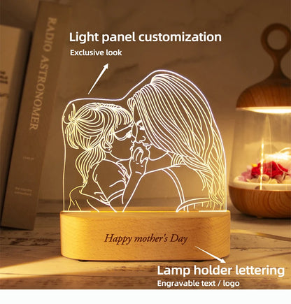 Customized Acrylic Photo Lamp: Personalized Night Light Gift