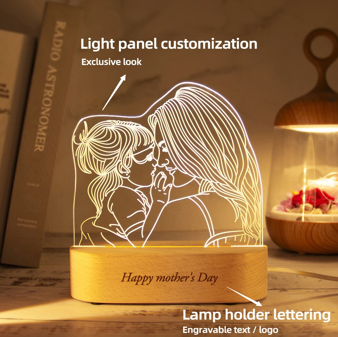 Customized Acrylic Photo Lamp: Personalized Night Light Gift