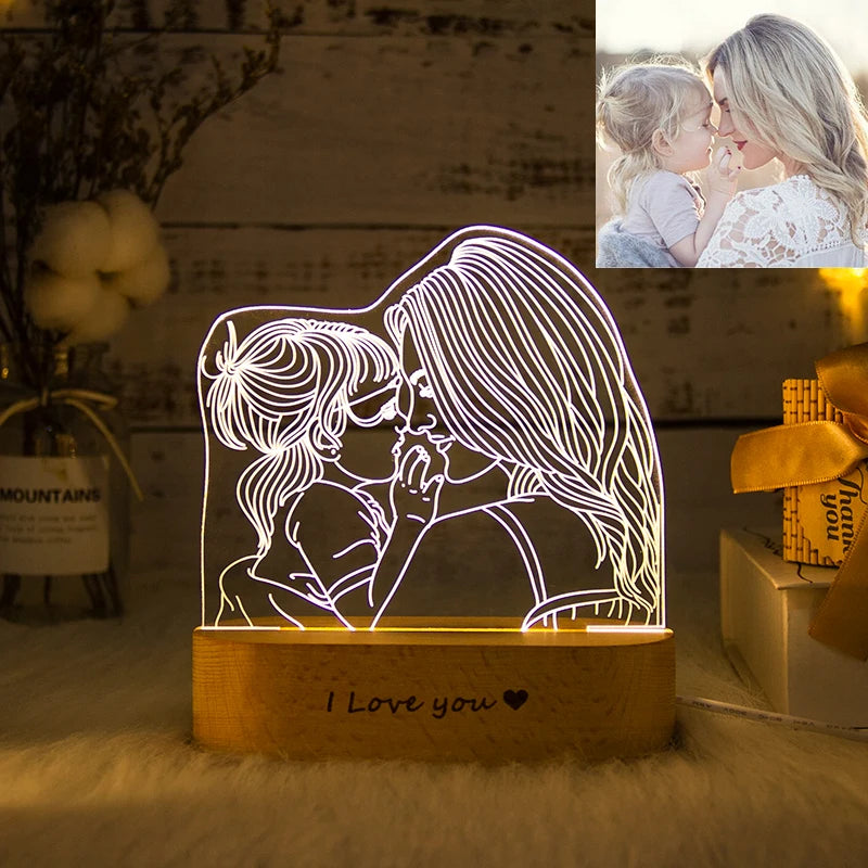 Customized Acrylic Photo Lamp: Personalized Night Light Gift