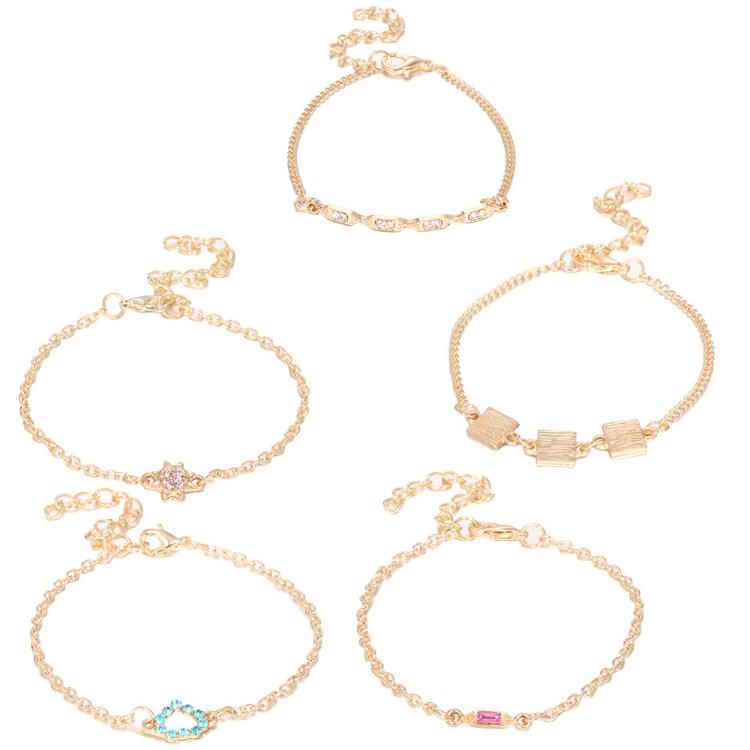 5 Pieces Cute & Kitschy Minimalist Bracelet Set