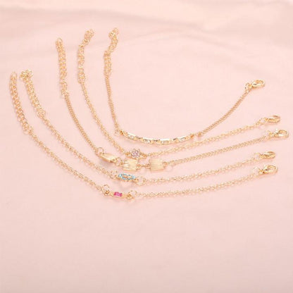 5 Pieces Cute & Kitschy Minimalist Bracelet Set