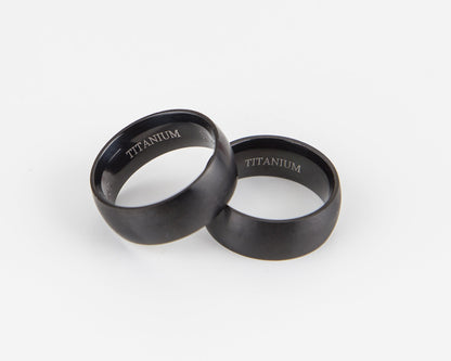 Black Titanium Ring for Men