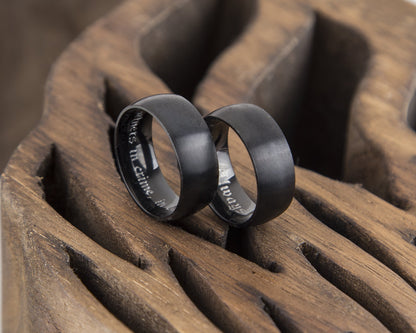 Black Titanium Ring for Men