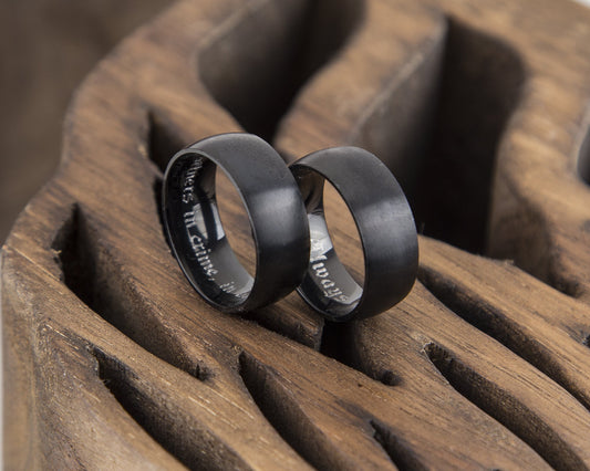 Black Titanium Ring for Men