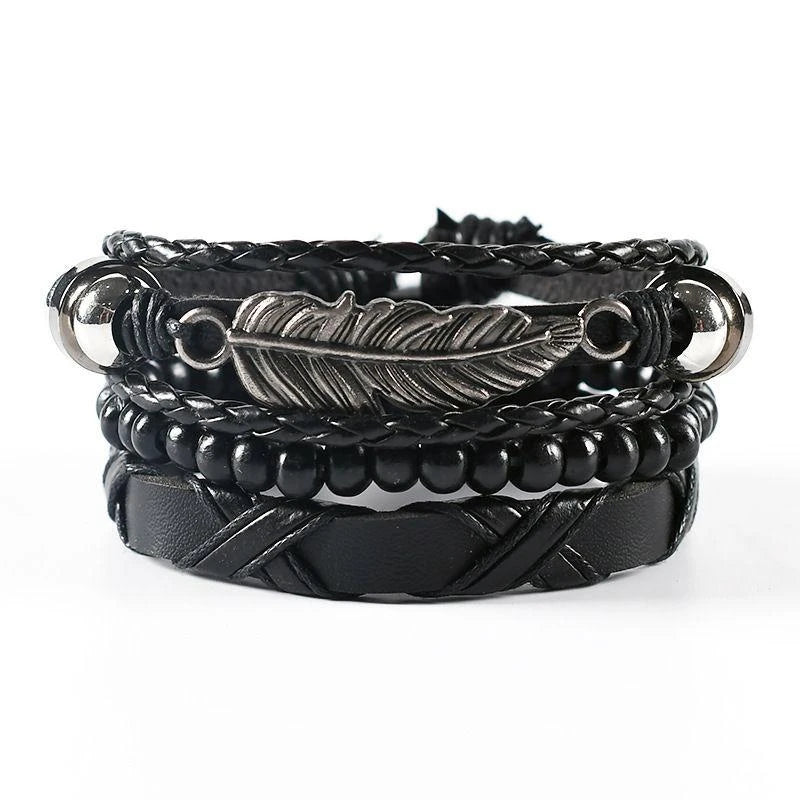 Leather Braided Bracelet For Men