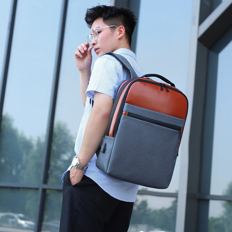 Men's Business Backpack with USB Charging