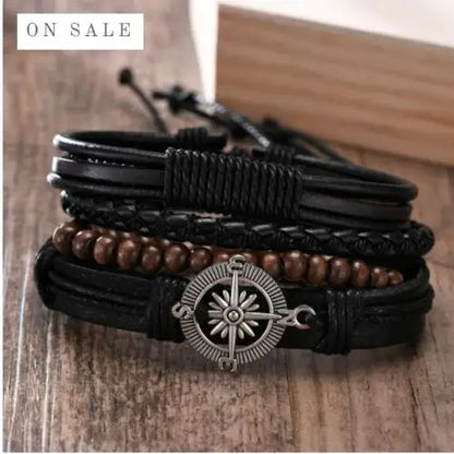 Leather Braided Bracelet For Men