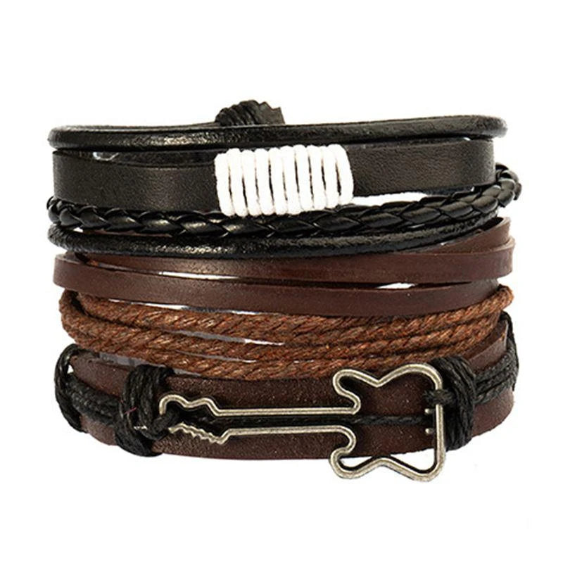 Leather Braided Bracelet For Men