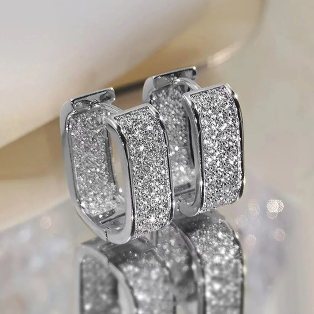 Radiant U - Exquisite U-Shaped Sparkling Earrings