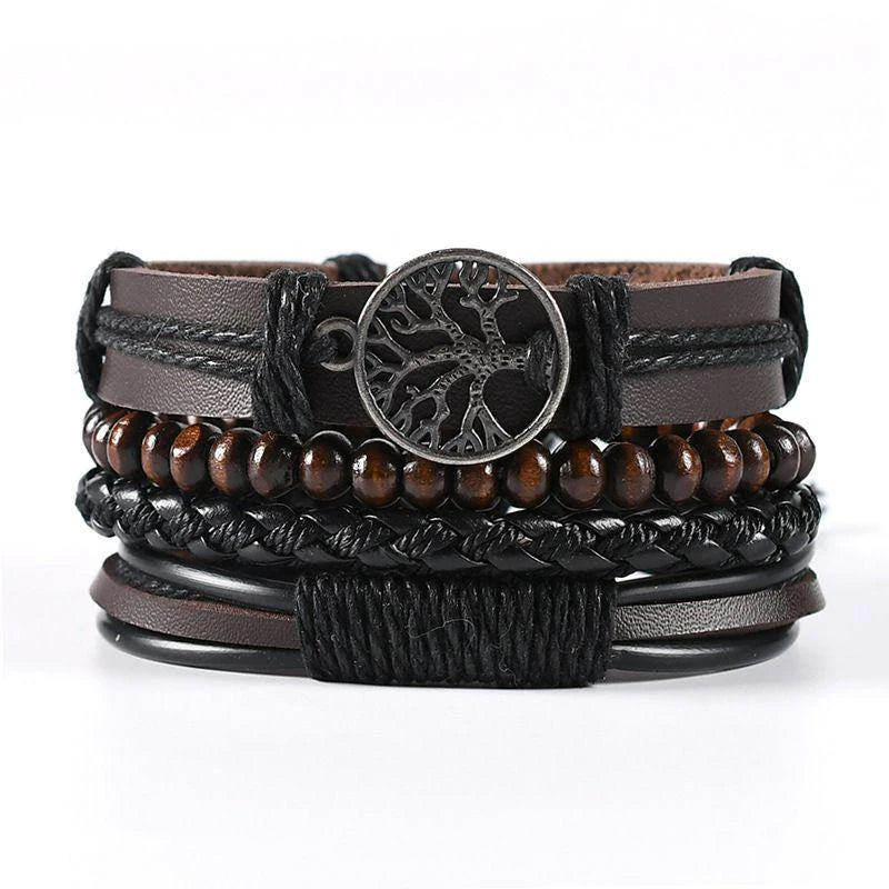 Leather Braided Bracelet For Men