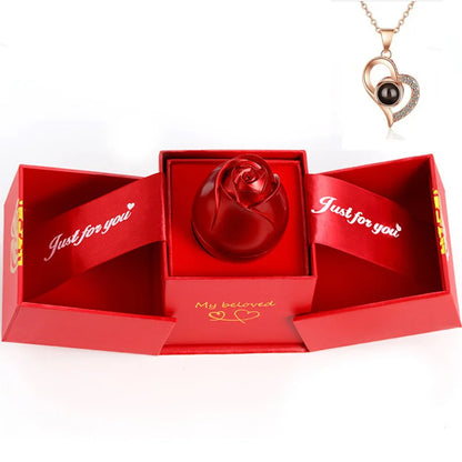 Hot Jewellery Box Necklace: Rose Gift fro Wife