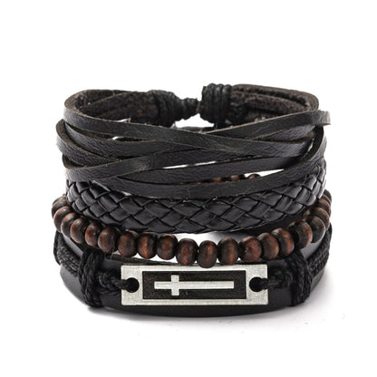 Leather Braided Bracelet For Men