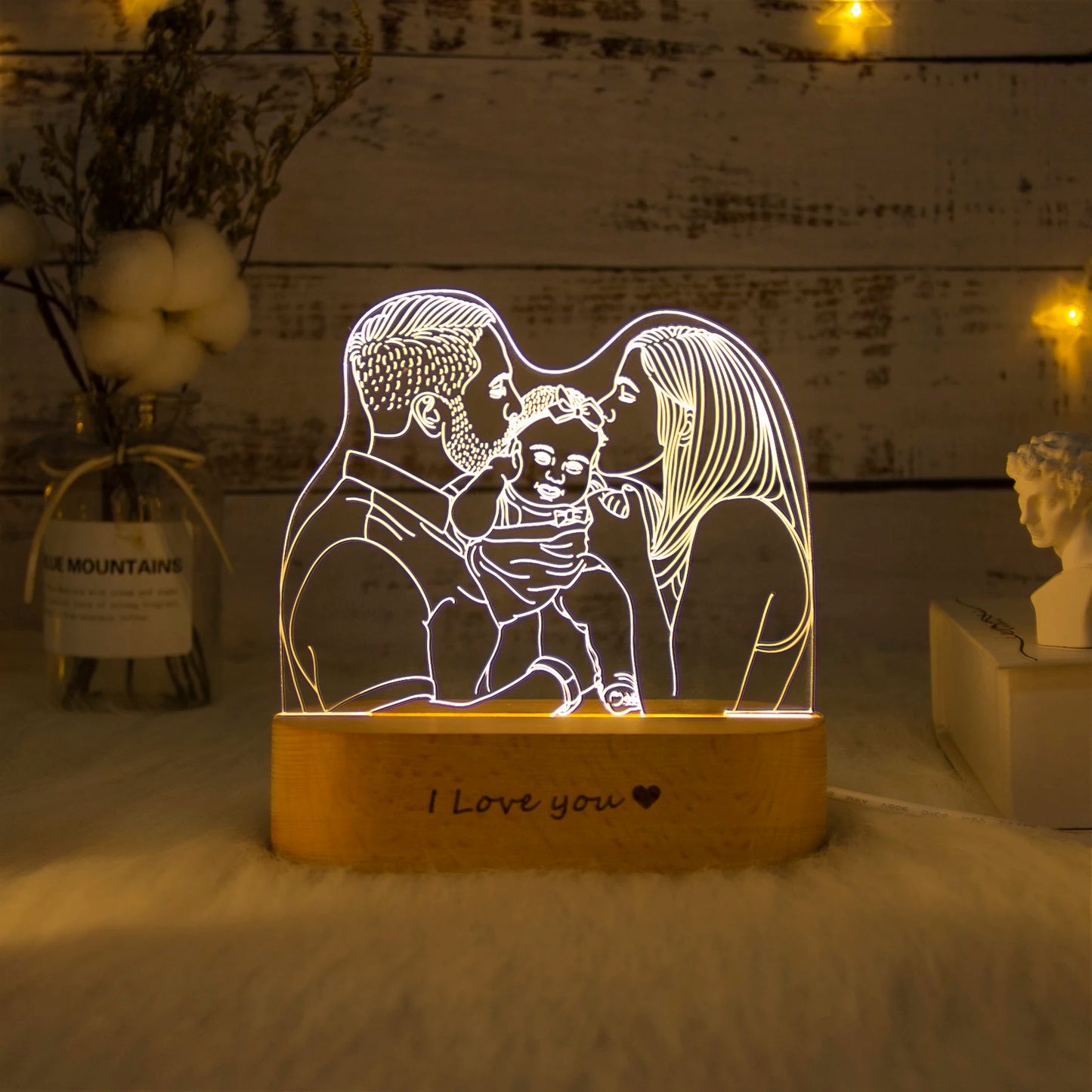 Customized Acrylic Photo Lamp: Personalized Night Light Gift