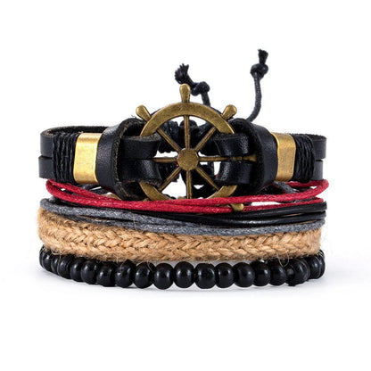 Leather Braided Bracelet For Men