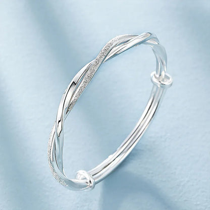 925 Silver Love Bracelet - Adjustable Women's Jewelry