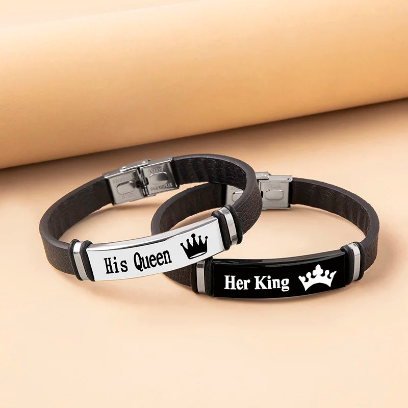 Royal Love Duo - Couple's Crown Bracelets