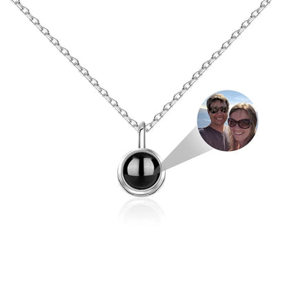 Custom Photo Projection Necklace: I Love You in 100 Languages