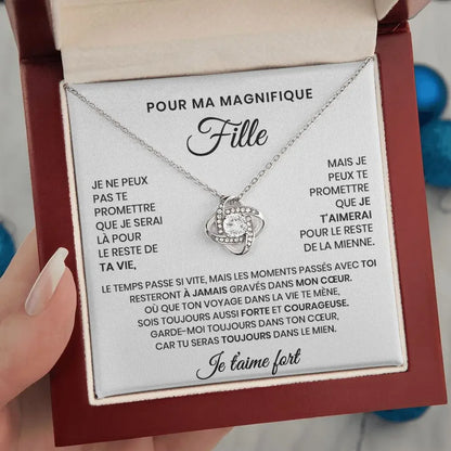 Pendant Necklace: Love Gift for Daughter (French)