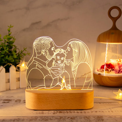 Customized Acrylic Photo Lamp: Personalized Night Light Gift