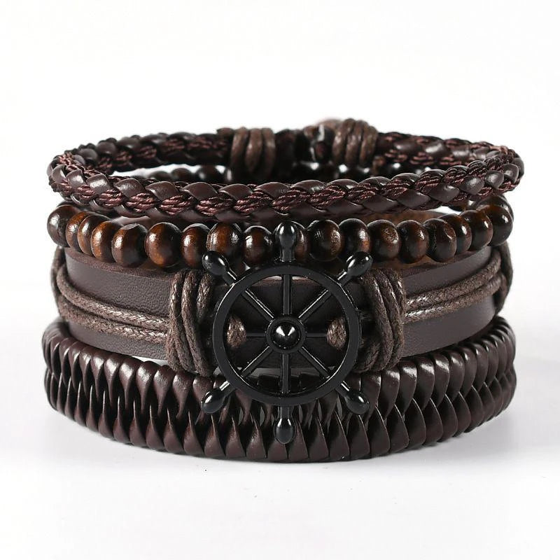 Leather Braided Bracelet For Men