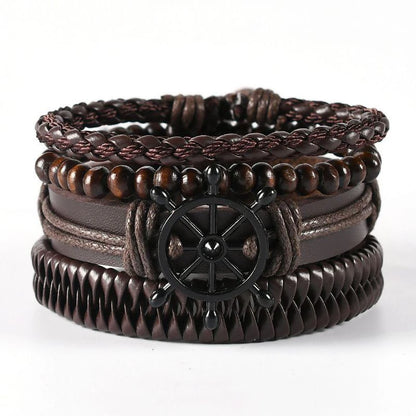 Leather Braided Bracelet For Men