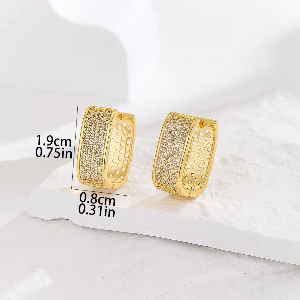 Radiant U - Exquisite U-Shaped Sparkling Earrings