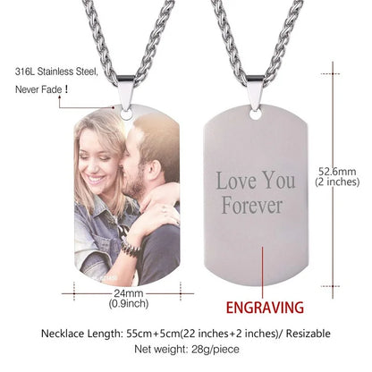 Engraved Necklace: Personalized Gift for married