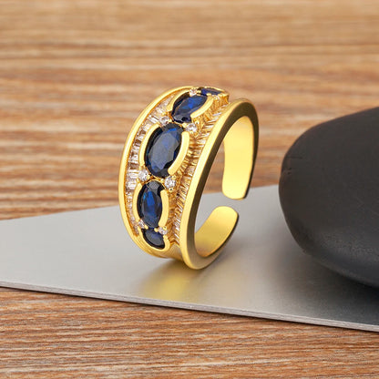 Midnight Punk Rings - Zircon Open Ring