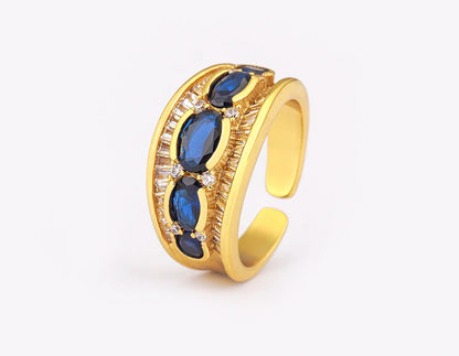 Midnight Punk Rings - Zircon Open Ring