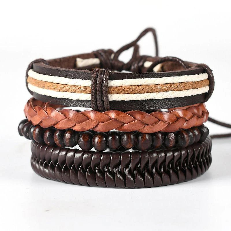 Leather Braided Bracelet For Men