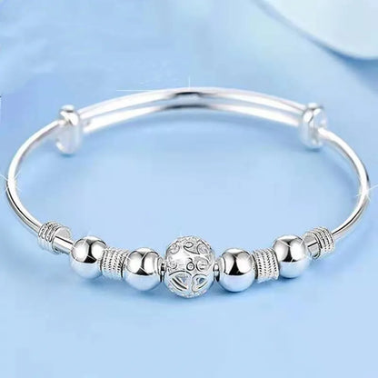 925 Silver Love Bracelet - Adjustable Women's Jewelry