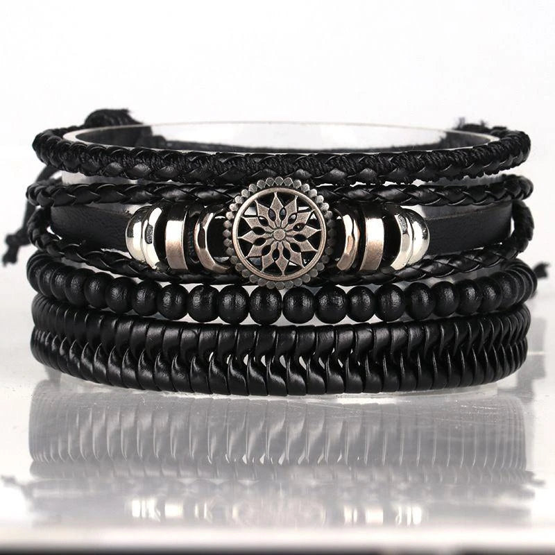 Leather Braided Bracelet For Men