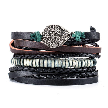 Leather Braided Bracelet For Men