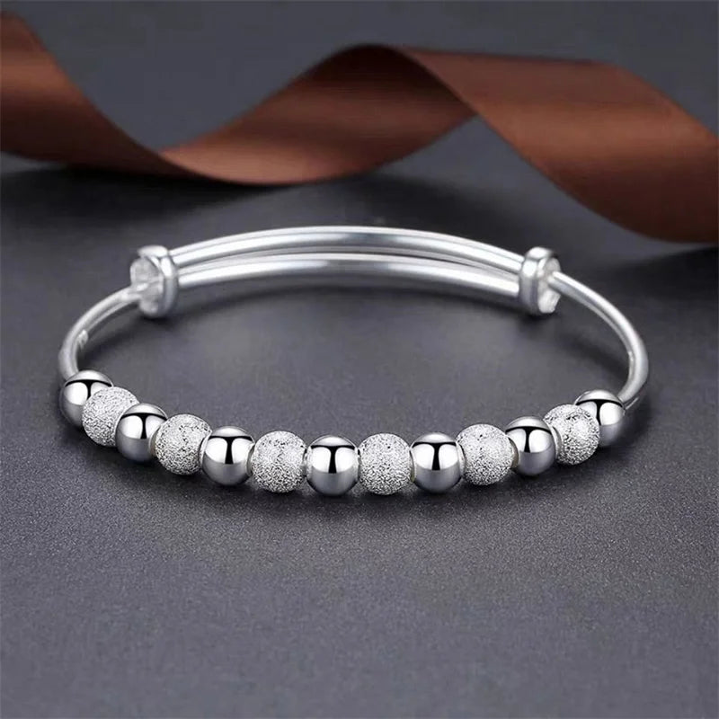 925 Silver Love Bracelet - Adjustable Women's Jewelry