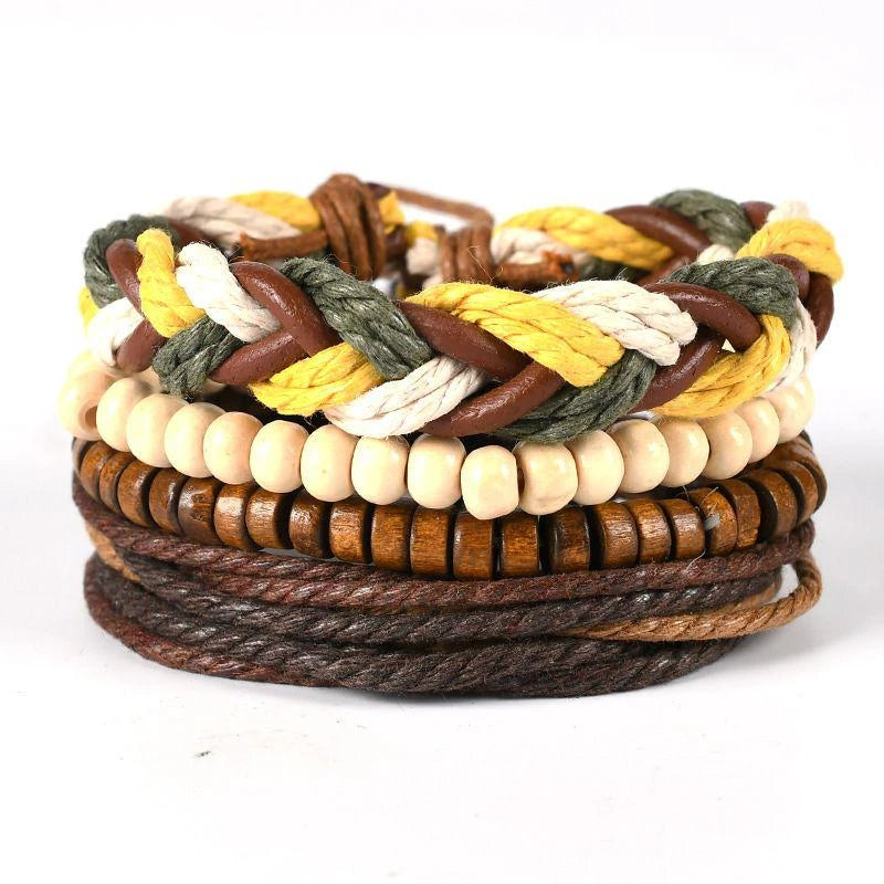 Leather Braided Bracelet For Men