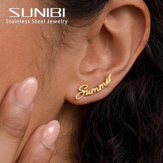 Gold Plated Earrings - Personalized Jewelry