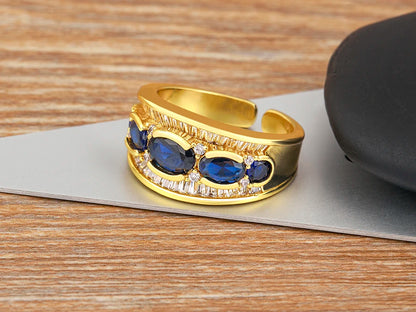 Midnight Punk Rings - Zircon Open Ring