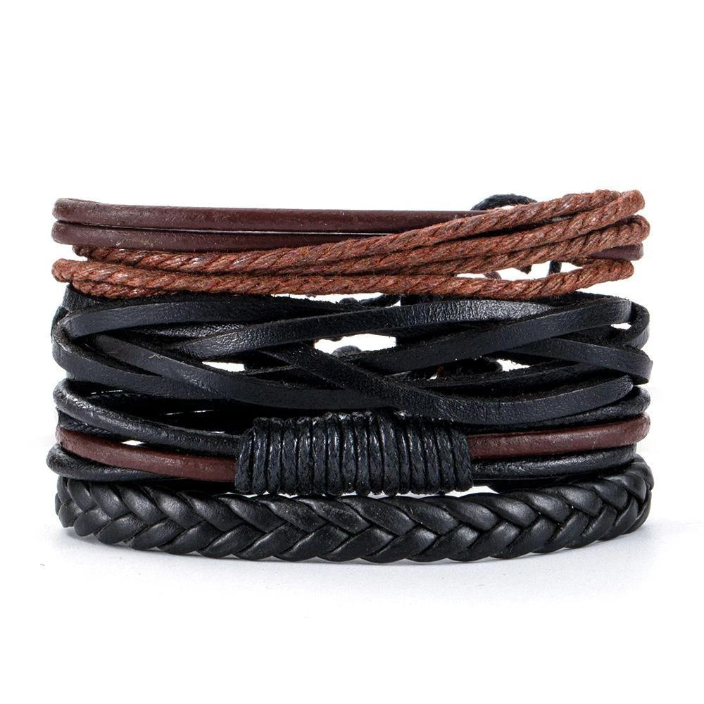 Leather Braided Bracelet For Men