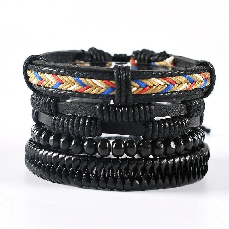 Leather Braided Bracelet For Men