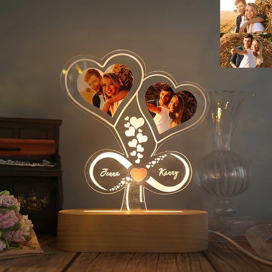 Engraved 3D Photo Lamp : Personalized Light