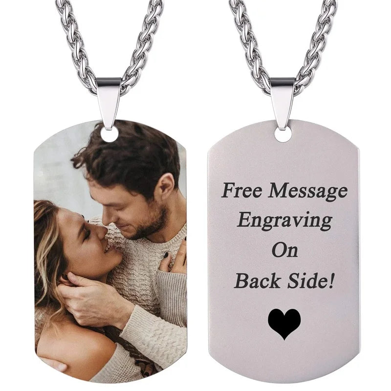 Engraved Necklace: Personalized Gift for married