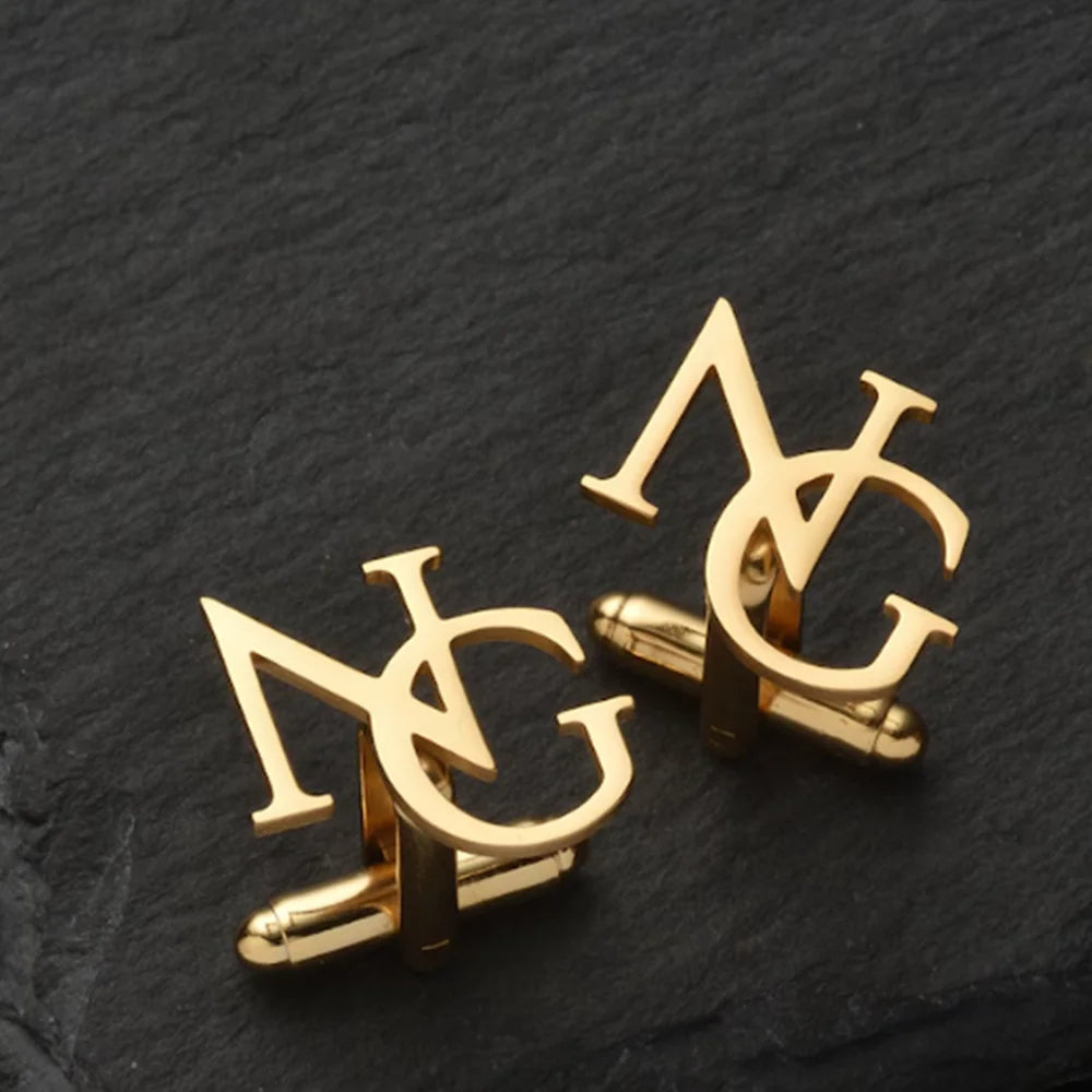 Personalized Cufflinks: Custom Initials Wedding Gifts