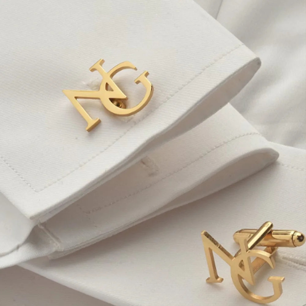 Personalized Cufflinks: Custom Initials Wedding Gifts