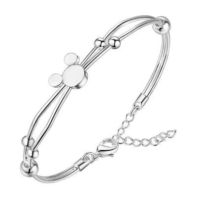 925 Silver Love Bracelet - Adjustable Women's Jewelry